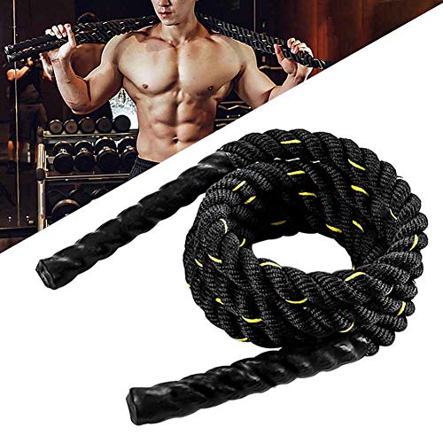 WERTAZ Battle Jump Rope - Cuerda de saltar pesada, cuerda de combate, entrenamiento para hombres y mujeres, entrenamiento de fitness, equipo de entrenamiento eléctrico