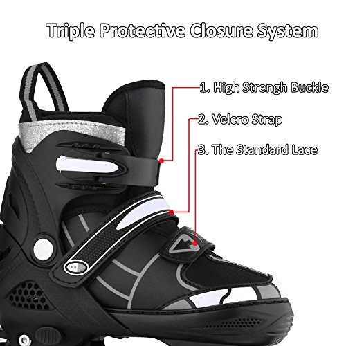 WeSkate Patines en línea con Ruedas Intermitentes Patines 4 Ruedas Cómodo para Niños y Adultos WeSkate Patines en línea con Ruedas Intermitentes Patines 4 Ruedas Cómodo para Niños y Adultos