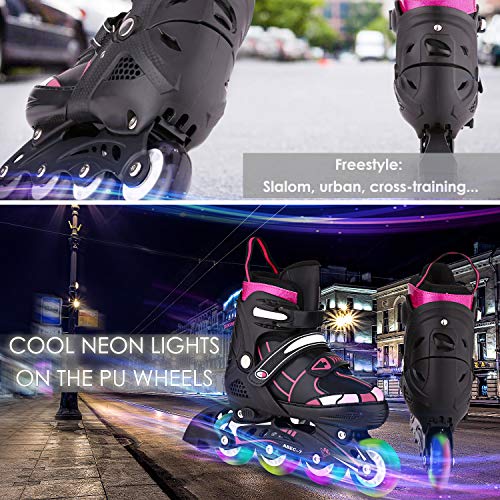 WeSkate Patines en Línea con Ruedas Intermitentes Patines 4 Ruedas Cómodo para Niños y Adultos WeSkate Patines en Línea con Ruedas Intermitentes Patines 4 Ruedas Cómodo para Niños y Adultos
