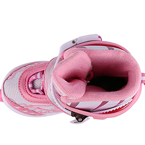 WeSkate Patines en Línea para Niños con Ruedas Luminosas Inline Skates/Rollerblade de Malla Transpirable para Niñas y Niños Tamaño 31-42(Rosa, Azul) WeSkate Patines en Línea para Niños con Ruedas Luminosas Inline Skates/Rollerblade de Malla Transpirable para Niñas y Niños Tamaño 31-42(Rosa, Azul)