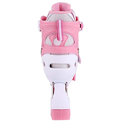 WeSkate Patines en Línea para Niños con Ruedas Luminosas Inline Skates/Rollerblade de Malla Transpirable para Niñas y Niños Tamaño 31-42(Rosa, Azul)