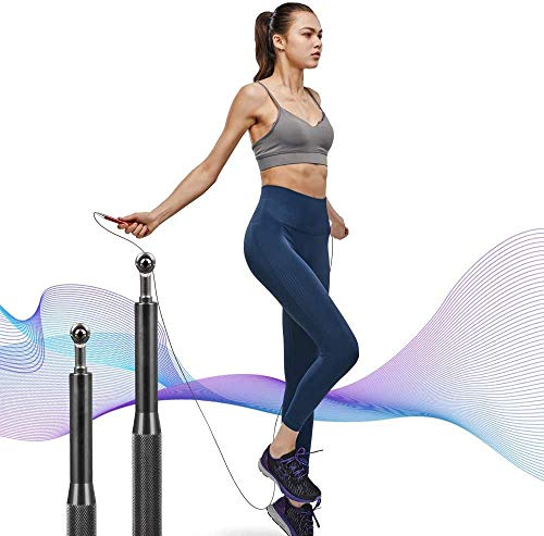 Weskimed Cuerda para Saltar, 3M Comba Saltar Crossfit Alta Velocidad Longitud Ajustable Rodamiento Ligero con Bolsa Almacenamiento para Hombre Mujer Fitness Boxeo MMA HIIT y Quema Grasa Weskimed Cuerda para Saltar, 3M Comba Saltar Crossfit Alta Velocidad Longitud Ajustable Rodamiento Ligero con Bolsa Almacenamiento para Hombre Mujer Fitness Boxeo MMA HIIT y Quema Grasa