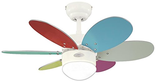 Westinghouse Turbo II Ventilador de Techo E14, 60 W, Blanco Westinghouse Turbo II Ventilador de Techo E14, 60 W, Blanco