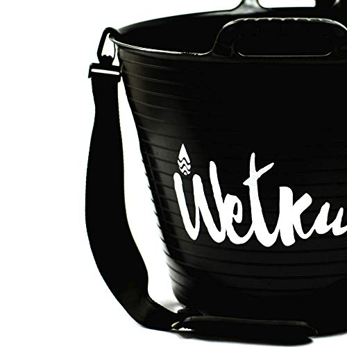 WETKUBE Cubo para Cambiarse, Secar, Transportar y Guardar el Traje de Neopreno, Ideal para el Mundo del Surf, Buceo, Sup, Windsurf, Padel Surf (Tamaño XL - 42 litros, Negro)