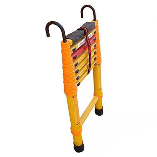 WGEMXC Escalera Telescópica, Escalera para el Hogar, 13 Pies con Ganchos Desmontables, Escalera Extensible Antideslizante de Aislamiento para Energía/Loft, Naranja,Los 4M / 13Ft,Los 4M / 13Ft WGEMXC Escalera Telescópica, Escalera para el Hogar, 13 Pies con Ganchos Desmontables, Escalera Extensible Antideslizante de Aislamiento para Energía/Loft, Naranja,Los 4M / 13Ft,Los 4M / 13Ft
