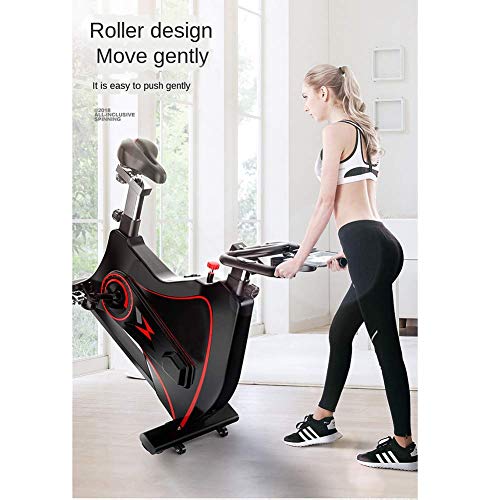 Wghz Bicicleta estática Profesional para Interiores, frecuencia cardíaca Bluetooth inalámbrica interactiva en Vivo, Volante Cromado, Sistema de transmisión por Correa Ultra silencioso Wghz Bicicleta estática Profesional para Interiores, frecuencia cardíaca Bluetooth inalámbrica interactiva en Vivo, Volante Cromado, Sistema de transmisión por Correa Ultra silencioso
