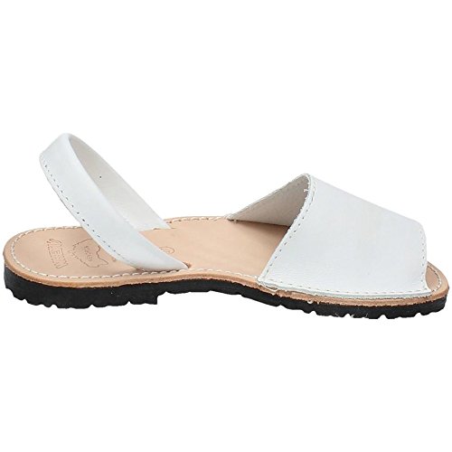 WHETIS 314 Menorquinas DE Piel Mujer Sandalias Blanco 40