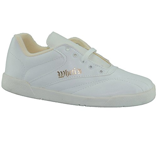 WHETIS 804 Zapatilla Deportiva Aerobic Sintética Java Piso Goma Antideslizante Llana para Mujer Blanco Talla 39