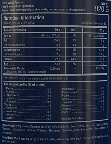 Whey Protein 920g vanilla Whey Protein 920g vanilla