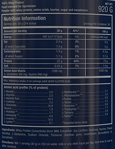 Whey Protein 920g vanilla