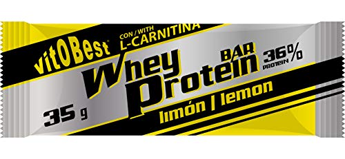WHEY PROTEIN BAR 35 g LIMON (25 Uds.) - Suplementos Alimentación y Suplementos Deportivos - Vitobest