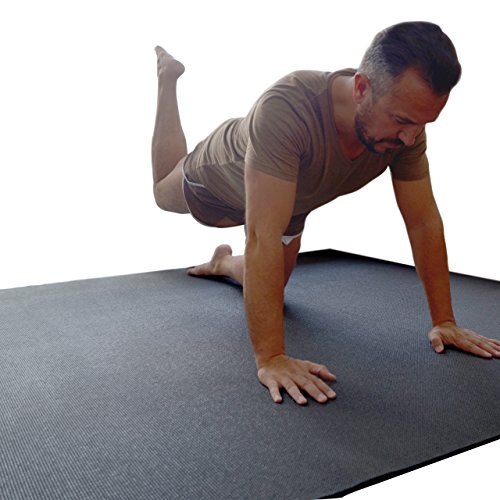 WideMat Esterilla de Fitness Pro Eco 153X183 cm. Antideslizante. La más Grande del Mercado. CREA tu Gimnasio en casa.