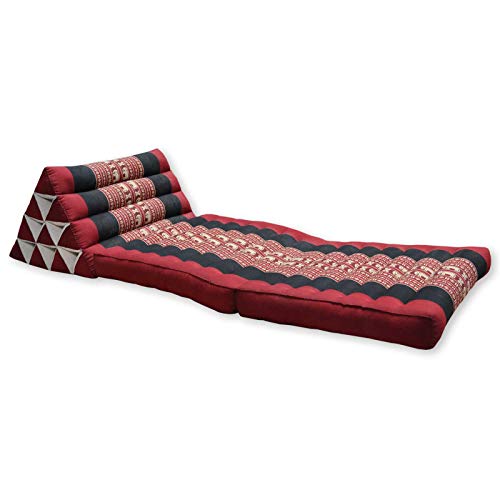 wifash Cojín triangulo Tai, con colchoneta Plegable 2 Pliegues, Fabricado en Tailandia, Rojo/nego con elephantes (82702) wifash Cojín triangulo Tai, con colchoneta Plegable 2 Pliegues, Fabricado en Tailandia, Rojo/nego con elephantes (82702)