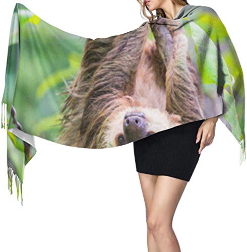 Wild Two Dedos Perezoso Colon Islan Wraps Chales Bufanda Chicas Bufanda Cachemira 193 x 68 cm Grande Suave Pashmina Extra Cálido