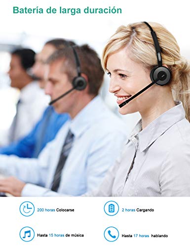 Willful Auriculares con Micrófonos,Auricular Bluetooth Cascos PC con Estación de Carga Cancelación de Ruido, Compatible con PC, iPad, Teléfono Fijo, Skype, Oficina, Manos Libres para Teléfono Fijo Willful Auriculares con Micrófonos,Auricular Bluetooth Cascos PC con Estación de Carga Cancelación de Ruido, Compatible con PC, iPad, Teléfono Fijo, Skype, Oficina, Manos Libres para Teléfono Fijo
