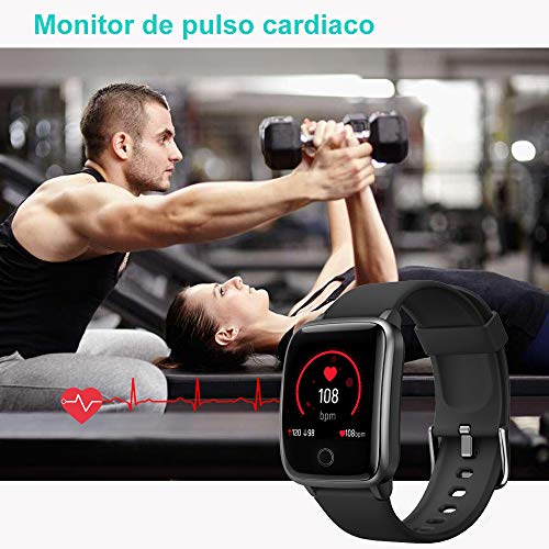 Willful Smartwatch,Pantalla de 1,3 Pulgadas Reloj Inteligente Impermeable IP68 con Pulsómetros para Mujer Hombre, Pulsera de Actividad Inteligente con Monitor de Sueño Contador de Caloría Cronógrafo