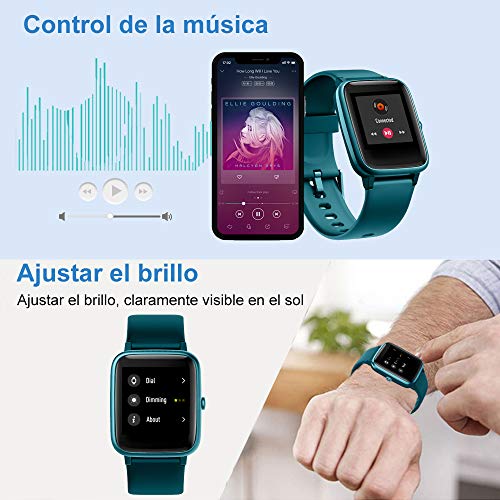 Willful Smartwatch,Reloj Inteligente con Pulsómetro,Cronómetros,Calorías,Monitor de Sueño,Podómetro Monitores de Actividad Impermeable IP68 Smartwatch Hombre Reloj Deportivo para Android iOS