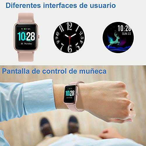 Willful Smartwatch,Reloj Inteligente con Pulsómetro,Cronómetros,Calorías,Monitor de Sueño,Podómetro Monitores de Actividad Impermeable IP68 Smartwatch Hombre Reloj Deportivo para Android iOS