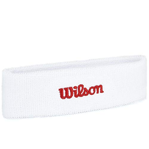 Wilson Cinta para la cabeza, Felpa francesa, Talla única, Blanco, WR5600110 Wilson Cinta para la cabeza, Felpa francesa, Talla única, Blanco, WR5600110