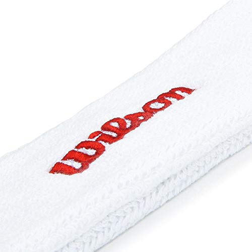 Wilson Cinta para la cabeza, Felpa francesa, Talla única, Blanco, WR5600110 Wilson Cinta para la cabeza, Felpa francesa, Talla única, Blanco, WR5600110