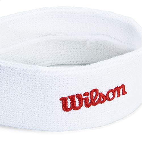Wilson Cinta para la cabeza, Felpa francesa, Talla única, Blanco, WR5600110 Wilson Cinta para la cabeza, Felpa francesa, Talla única, Blanco, WR5600110