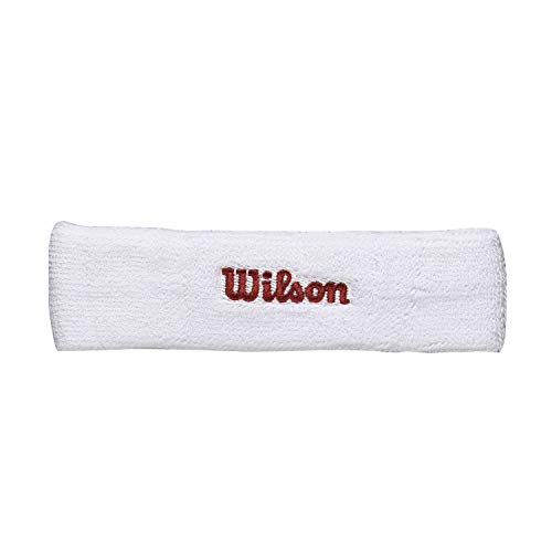 Wilson Cinta para la cabeza, Felpa francesa, Talla única, Blanco, WR5600110 Wilson Cinta para la cabeza, Felpa francesa, Talla única, Blanco, WR5600110