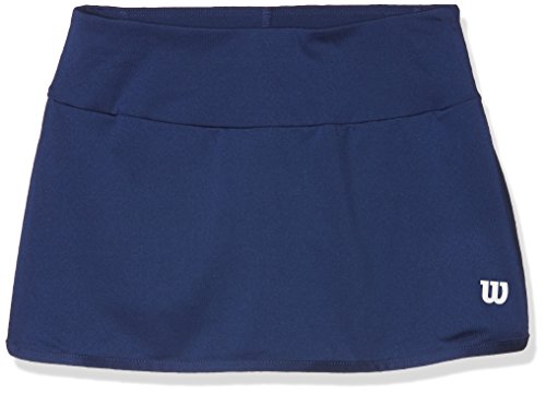 Wilson, G Team 11 Skirt, Falda de tenis para niña, Poliéster/licra, Azul, Talla: S, WRA766901 Wilson, G Team 11 Skirt, Falda de tenis para niña, Poliéster/licra, Azul, Talla: S, WRA766901