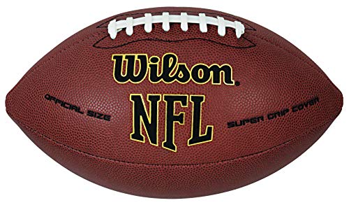 Wilson NFL Super Grip - BalĂłn de fĂștbol Americano, Color marrĂłn, tamaño Official Wilson NFL Super Grip - BalĂłn de fĂștbol Americano, Color marrĂłn, tamaño Official