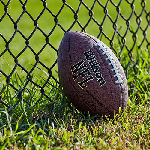 Wilson NFL Super Grip - BalĂłn de fĂștbol Americano, Color marrĂłn, tamaño Official Wilson NFL Super Grip - BalĂłn de fĂștbol Americano, Color marrĂłn, tamaño Official