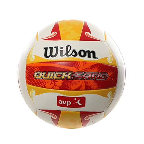 Wilson Pelota de vóley-playa, Exterior, Uso recreativo, Tamaño oficial, AVP QUICKSAND ALOHA, Rojo/Amarillo/Blanco, WTH489097XB