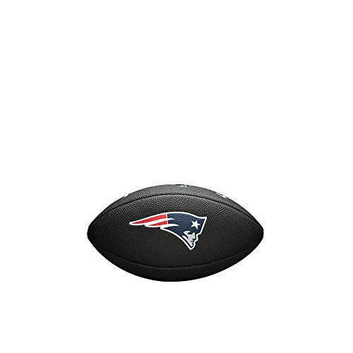 Wilson WTF1533BLXBNE Pelota de fútbol Americano Mini NFL Team Soft Touch New England Patriots para Juego recreativo, Unisex-Adult, Negro