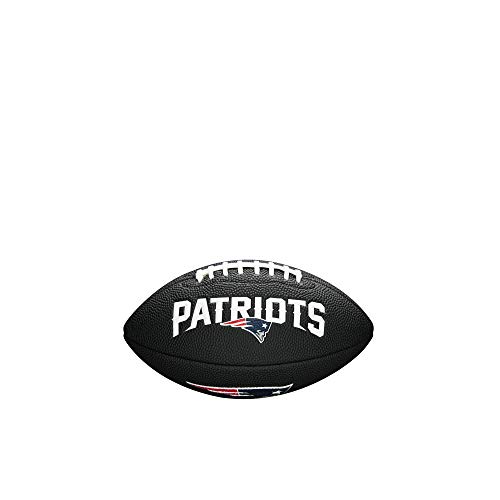 Wilson WTF1533BLXBNE Pelota de fútbol Americano Mini NFL Team Soft Touch New England Patriots para Juego recreativo, Unisex-Adult, Negro