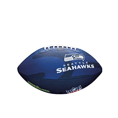 Wilson WTF1534XBSE Pelota de fĂștbol Americano NFL JR Team Seattle Seahawks Material Compuesto, para niños, Azul/Turquesa, Junior Wilson WTF1534XBSE Pelota de fĂștbol Americano NFL JR Team Seattle Seahawks Material Compuesto, para niños, Azul/Turquesa, Junior