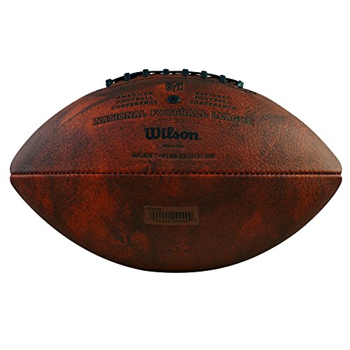 Wilson WTF1758XBNF32 Pelota de fútbol Americano JR Throwback 32 Team Logo con los Logos de la NFL, para niños y Adolescentes, Marrón, Talla Única