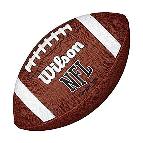 Wilson WTF1857XB Pelota de fútbol Americano NFL Bulk JR Cuero Compuesto para Juego recreativo, Unisex-Adult, Negro, Tamaño Juvenil