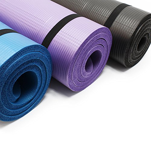 WilTec Esterilla Yoga Violeta 180x60x1.5cm colchoneta Suelo Gimnasia Deporte Antideslizante extragruesa