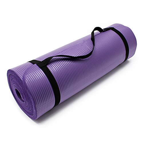 WilTec Esterilla Yoga Violeta 180x60x1.5cm colchoneta Suelo Gimnasia Deporte Antideslizante extragruesa