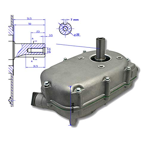 WilTec LIFAN Embrague en baño de Aceite/Embrague centrífugo Q2 (25mm) para Motor 8-15 CV Taller Motores