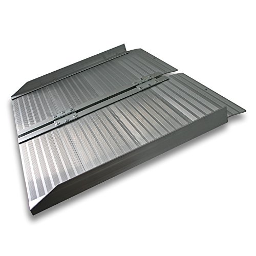 WilTec Rampa Corta de 62cm para un escalón 270kg Aluminio Portátil Plana Minusválidos Acceso Sin barreras WilTec Rampa Corta de 62cm para un escalón 270kg Aluminio Portátil Plana Minusválidos Acceso Sin barreras