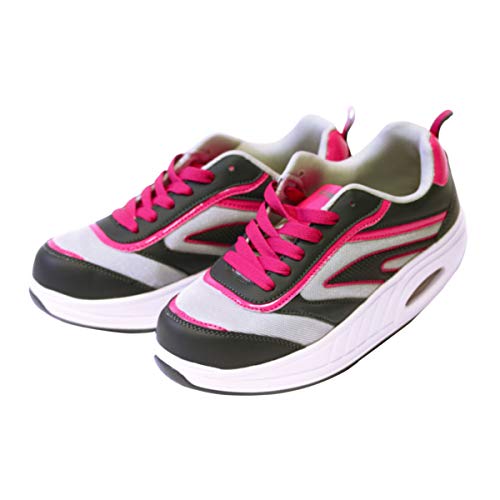 Win Direct 050002386201086, Running Shoe Mujer, Gris/Rosa, 36 EU