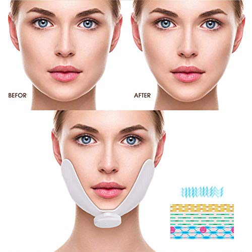 WINBST Máscaras faciales en V Máscara en Forma de V Masajeador de Estiramiento Facial EMS Estimulador Muscular de Pulso electrónico Ejercitador Masajeador de Belleza de Doble mentón