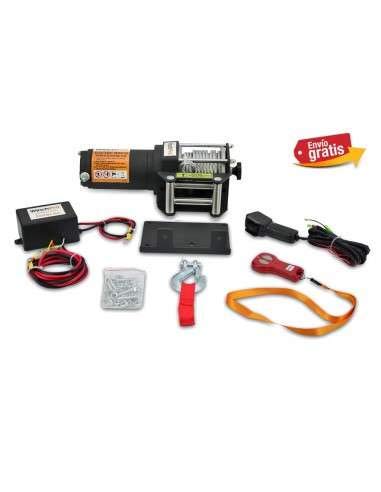 WinchPro - Cabrestante Eléctrico 12V 1360kg/3000lbs, 12m De Cuerda De Acero, 2 Mandos A Distancia (1 Inalámbrico, 1 Cable), Placa De Montaje, Ideal Para Atv, Buggies, Remolques, Quads Y Barcos WinchPro - Cabrestante Eléctrico 12V 1360kg/3000lbs, 12m De Cuerda De Acero, 2 Mandos A Distancia (1 Inalámbrico, 1 Cable), Placa De Montaje, Ideal Para Atv, Buggies, Remolques, Quads Y Barcos