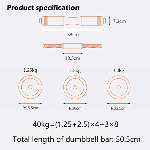 Wind Greeting 6 en 1 Kettlebell & Mancuernas & Barra Conjunto,Juego de Mancuernas Ajustables de 40 kg, Cuatro Modos de Ejercicio Adecuado para el Entrenamiento Familiar y de Fuerza