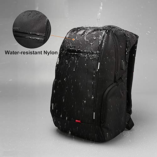 WindTook Mochila Portátil Mochila Trabajo Hombre Impermeable con USB Mochila para Ordenador Portatil 17 Pulgadas Multifunciona Maletín Dackpack Gran Capacidad para Trabajo Viaje 33 x 18 x 49CM Gris