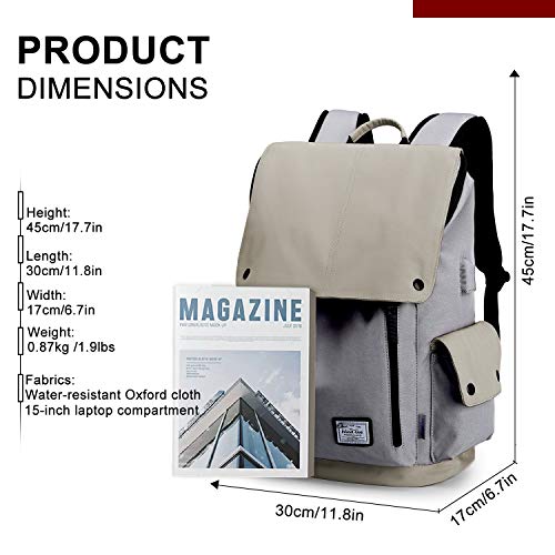 WindTook Mochila Portatil para Mujer y Hombre Mochila Ordenador Portatil 15.6 Pulgadas Mochila Escolar Multiusos Impermeable para Viajes/Negocios/Universidad/Trabajo Albaricoque