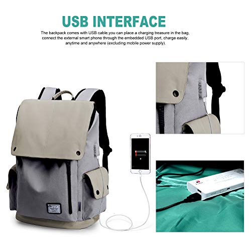 WindTook Mochila Portatil para Mujer y Hombre Mochila Ordenador Portatil 15.6 Pulgadas Mochila Escolar Multiusos Impermeable para Viajes/Negocios/Universidad/Trabajo Albaricoque