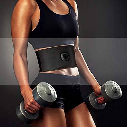 WingFly Electroestimulador Muscular, Abdominales Cinturón, Estimulador Muscular Abdominales, Masajeador Eléctrico Cinturón con USB, EMS Ejercitador del Abdomen/Brazo/Piernas/Cintura (Hombre/Mujer)