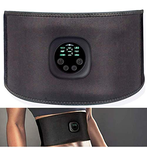 WingFly Electroestimulador Muscular, Abdominales Cinturón, Estimulador Muscular Abdominales, Masajeador Eléctrico Cinturón con USB, EMS Ejercitador del Abdomen/Brazo/Piernas/Cintura (Hombre/Mujer)