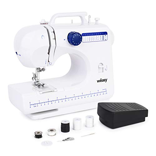 WINKEL SW45 Máquina de Coser Mecánica, 12 Puntadas, con LED para Iluminar, Blanco y Azul, 30 X 11 X 26 Cm, Algodón WINKEL SW45 Máquina de Coser Mecánica, 12 Puntadas, con LED para Iluminar, Blanco y Azul, 30 X 11 X 26 Cm, Algodón