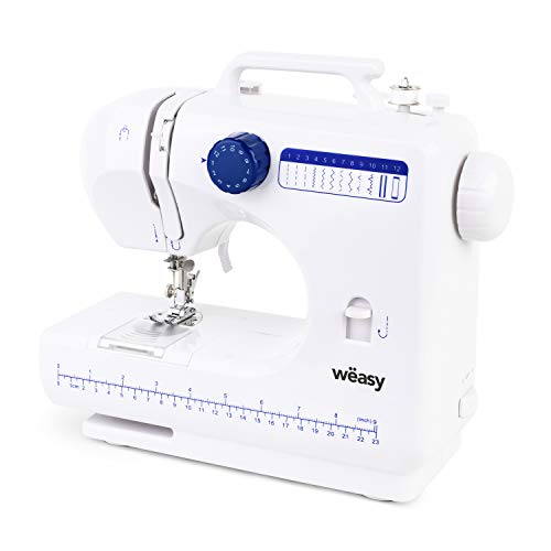 WINKEL SW45 Máquina de Coser Mecánica, 12 Puntadas, con LED para Iluminar, Blanco y Azul, 30 X 11 X 26 Cm, Algodón WINKEL SW45 Máquina de Coser Mecánica, 12 Puntadas, con LED para Iluminar, Blanco y Azul, 30 X 11 X 26 Cm, Algodón